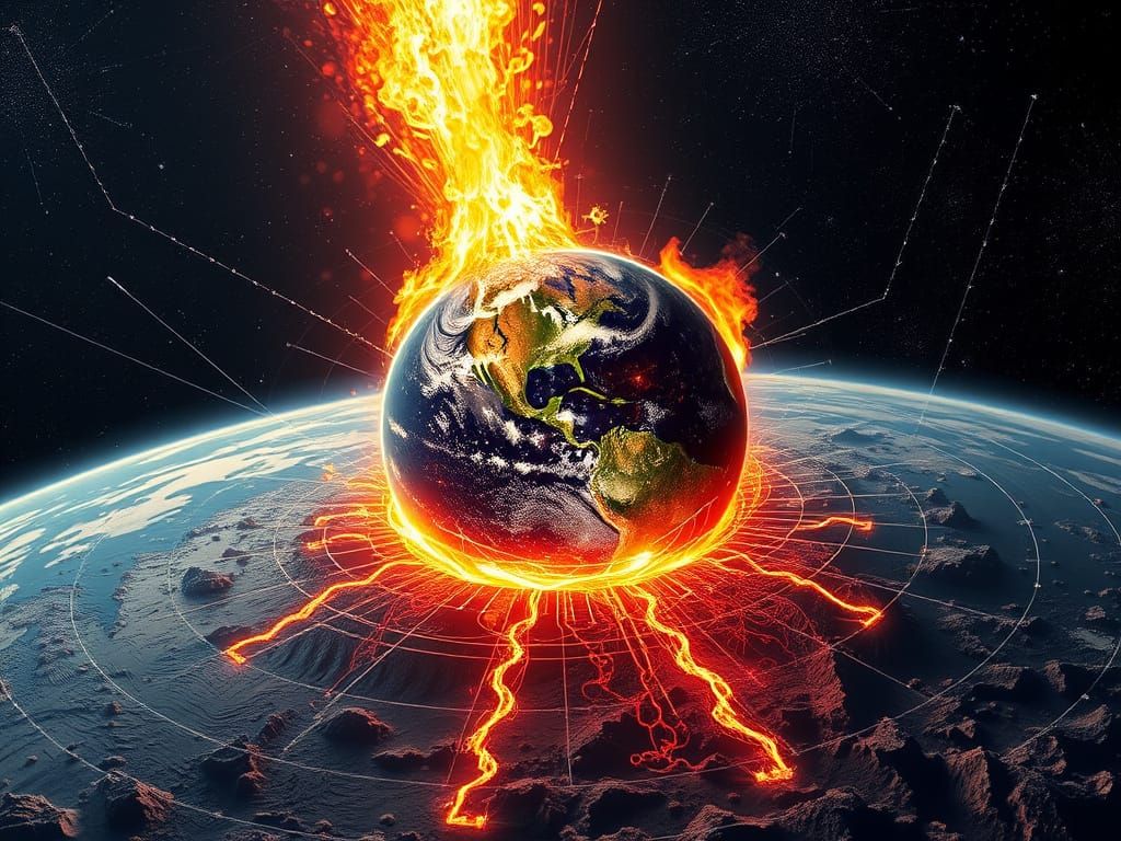 Earth in Cataclysmic Explosion
