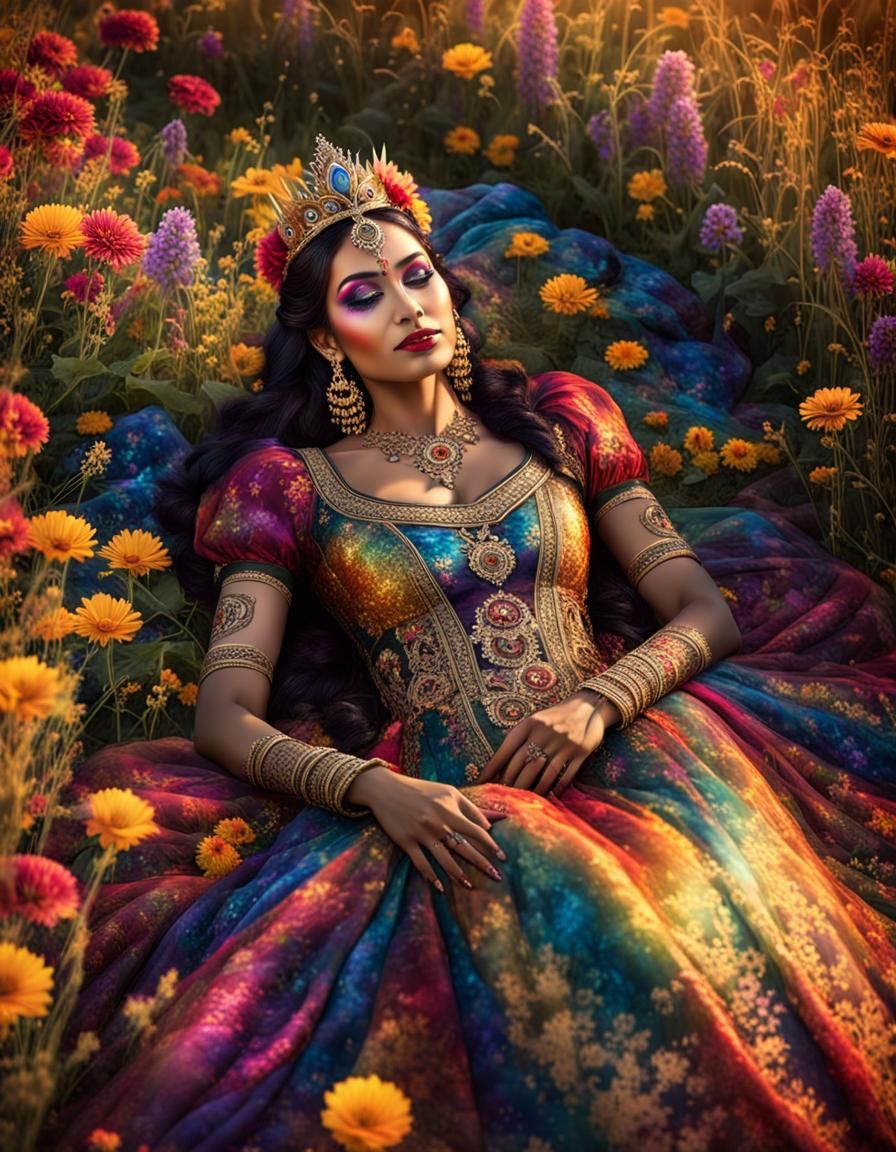 Gothic Fantasy Portrait of Indian Queen