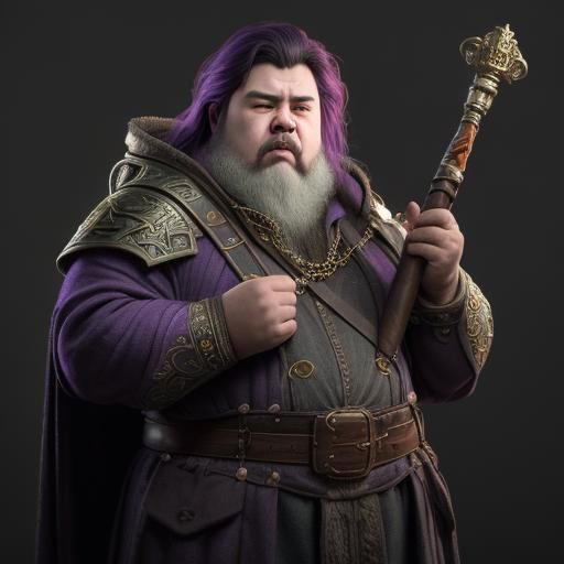 Dwarf Cleric with Warhammer in Dark Fantasy Style