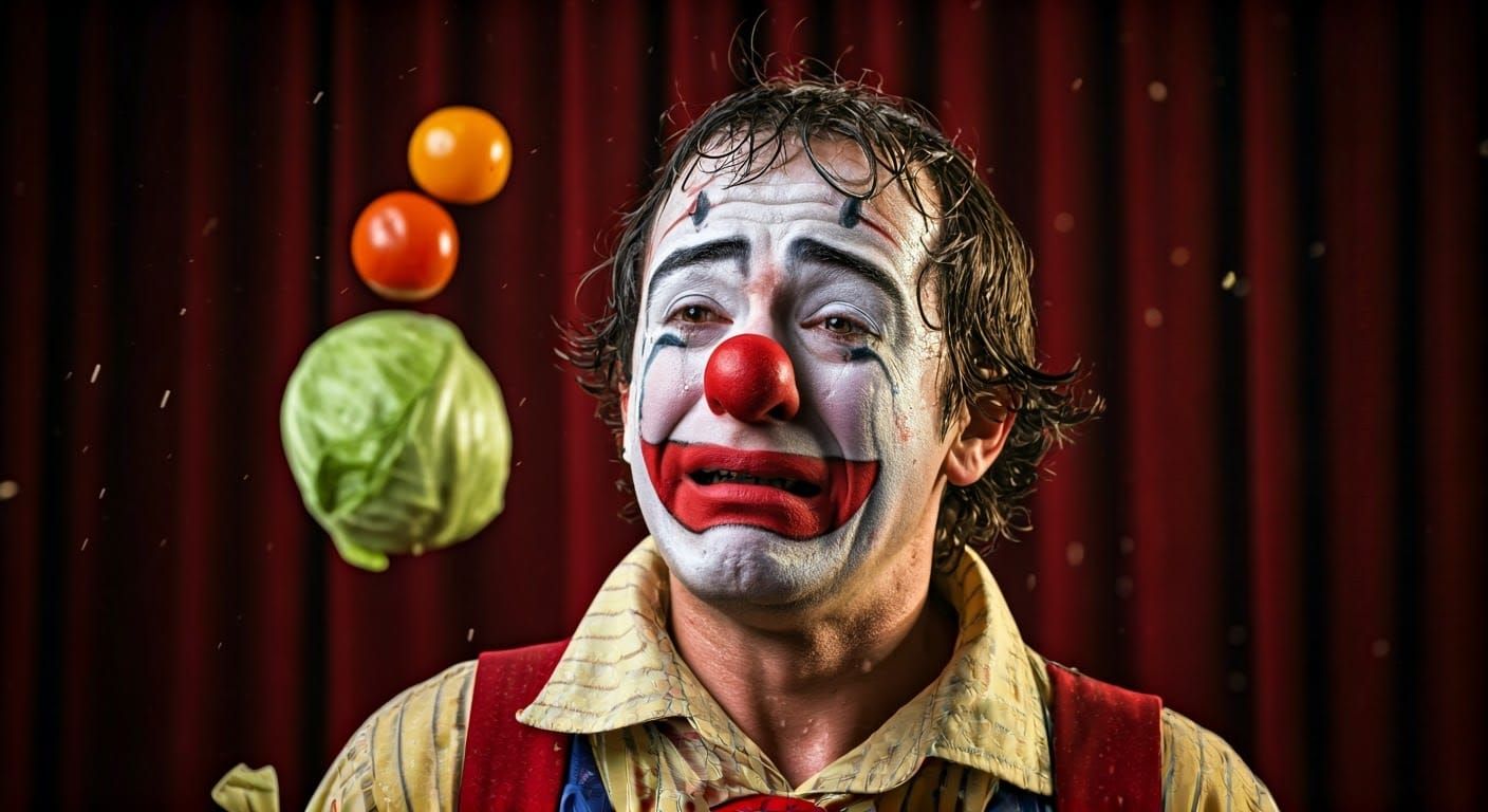 Clown in Vaudeville Disarray