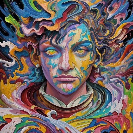 Chaotic Art Studio in Neo-Impressionistic Style