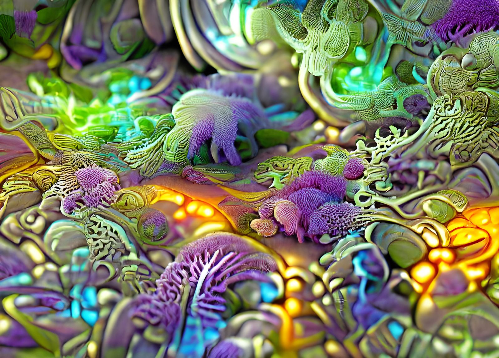 Bioluminescent Tunicate: Hyperdetailed Biopunk Generative Ar...