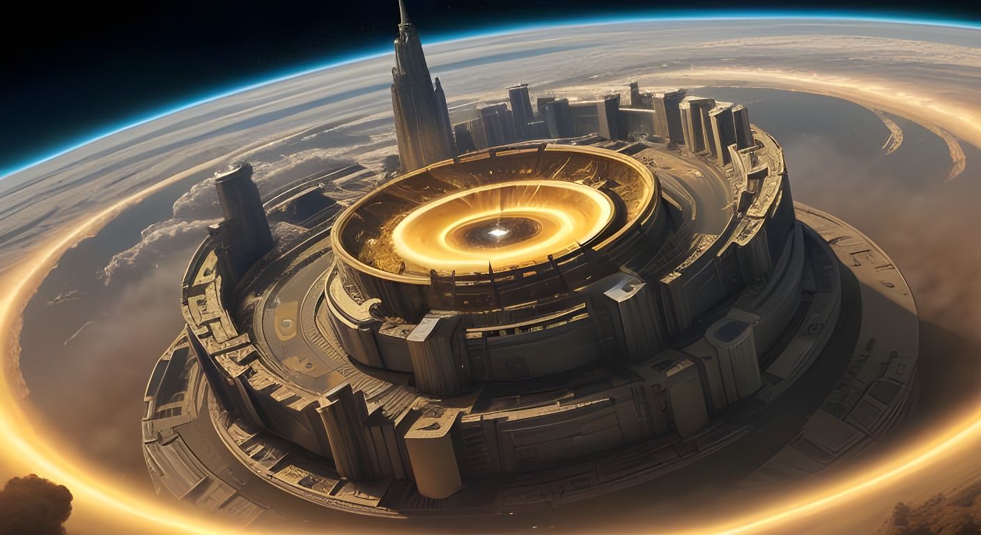 Spectacular Space City in a Spiral Nebula