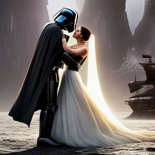 Darth Vader's Unexpected Kiss: A Matte Painting