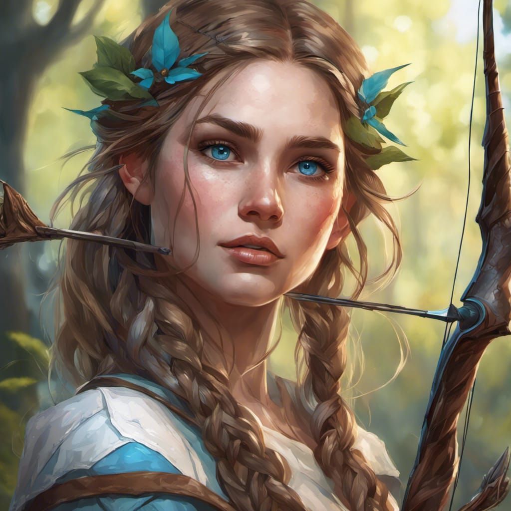 Elf Archer Portrait: Hyperdetailed Fantasy Art