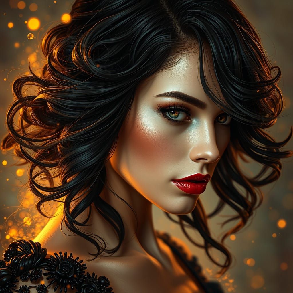 Lady in Elegance with a Touch of Mystique