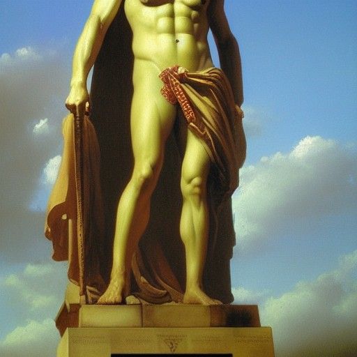 Statue of Zeus: Oil Painting