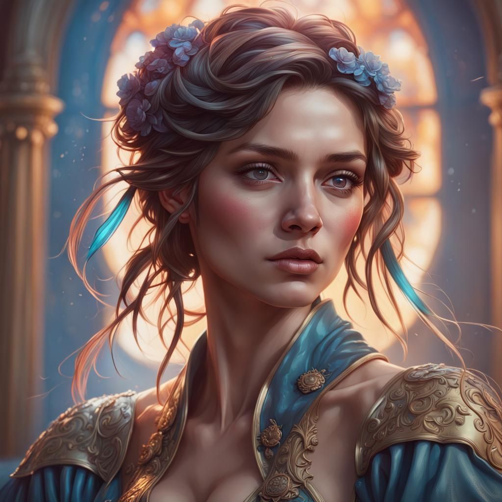 Detailed Portrait of Intelligent Being, Digital Art