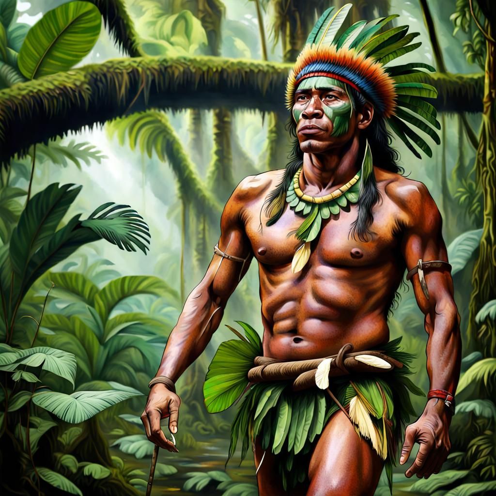 Native Amazon Rainforest man