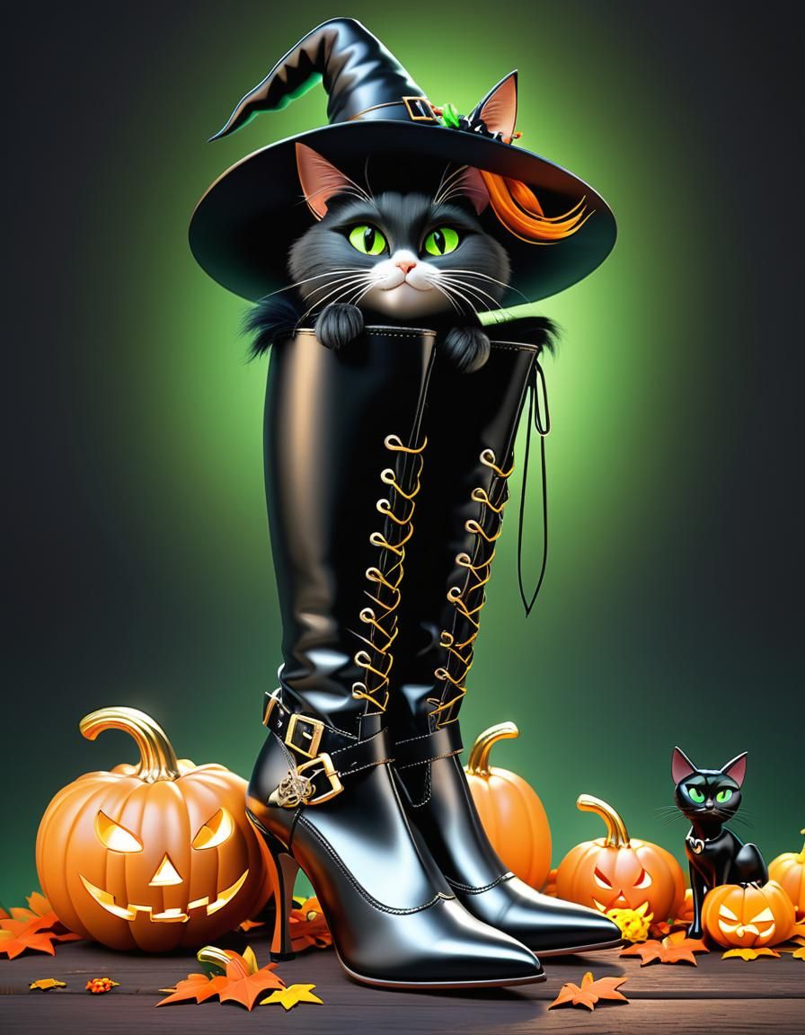 Cat with boots