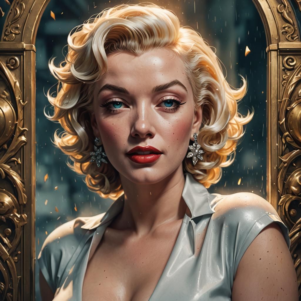Magazine Cover Portrait in Digital Art Style