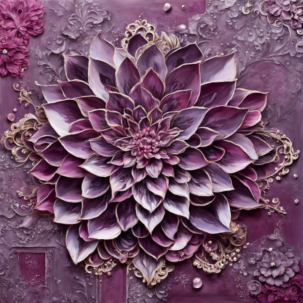 Luxurious Mauve Regal Ruby Acrylic Art