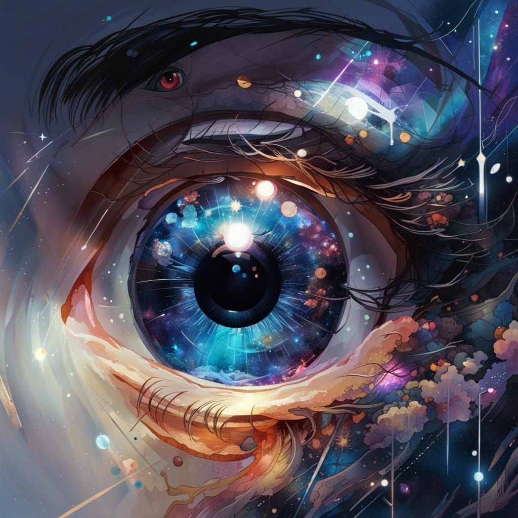 Galaxy Iris Eye Digital Art