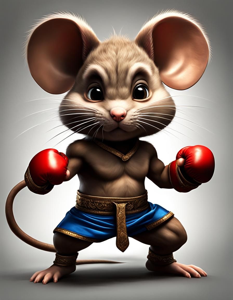Angry Rat Muay Thai Movie Poster, Comic Book Style