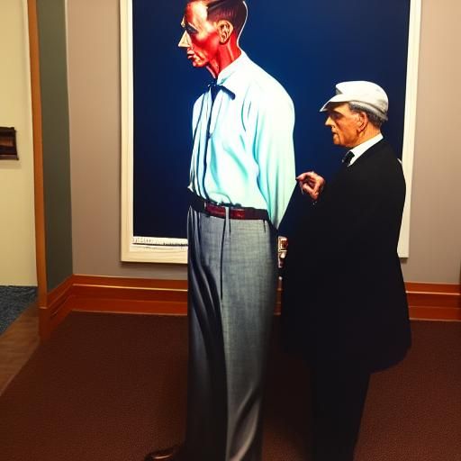 Middle-Aged Cosplay in Norman Rockwell Style