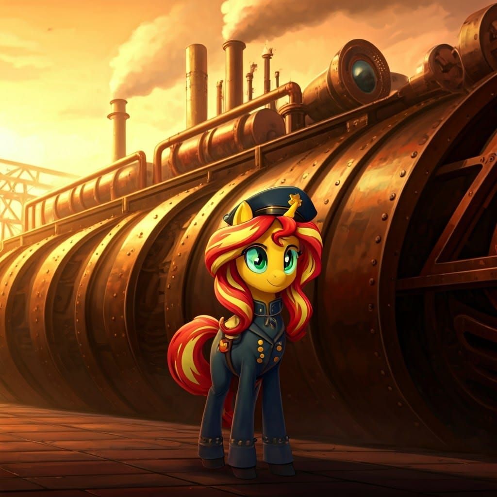 Steampunk Sunset Shimmer Police Officer