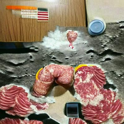 Meat Moon: A Surreal Lunar Landscape