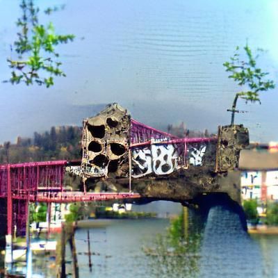 Bombed steel bridge 2