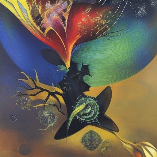 Surreal Fractal: A Hieronymus Bosch Inspired Abstract