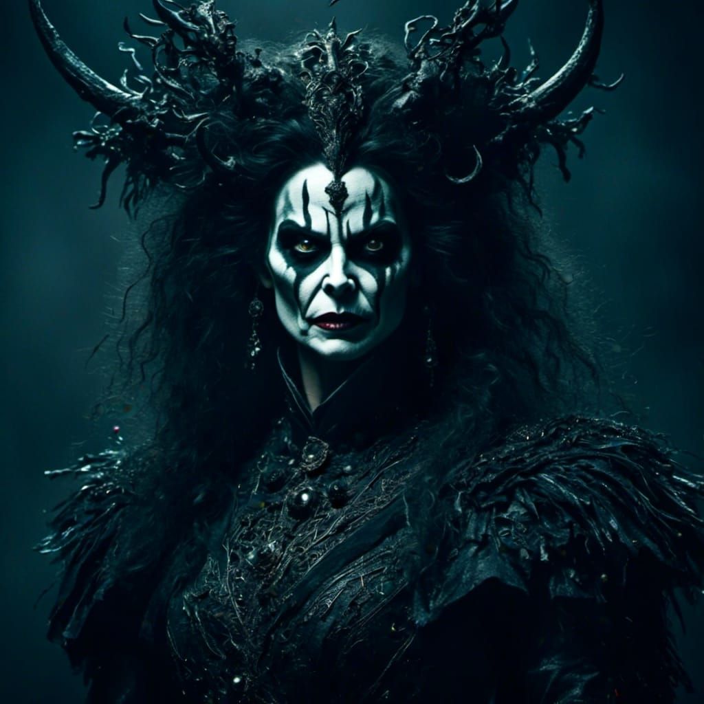 Eerie Portrait of an Evil Woman