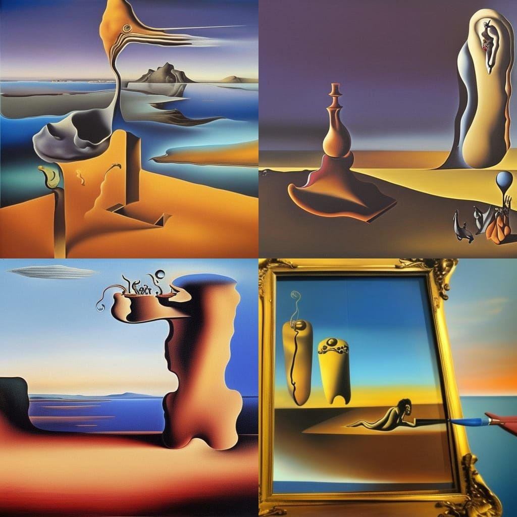Surreal Melting Pen in Salvador Dali Style