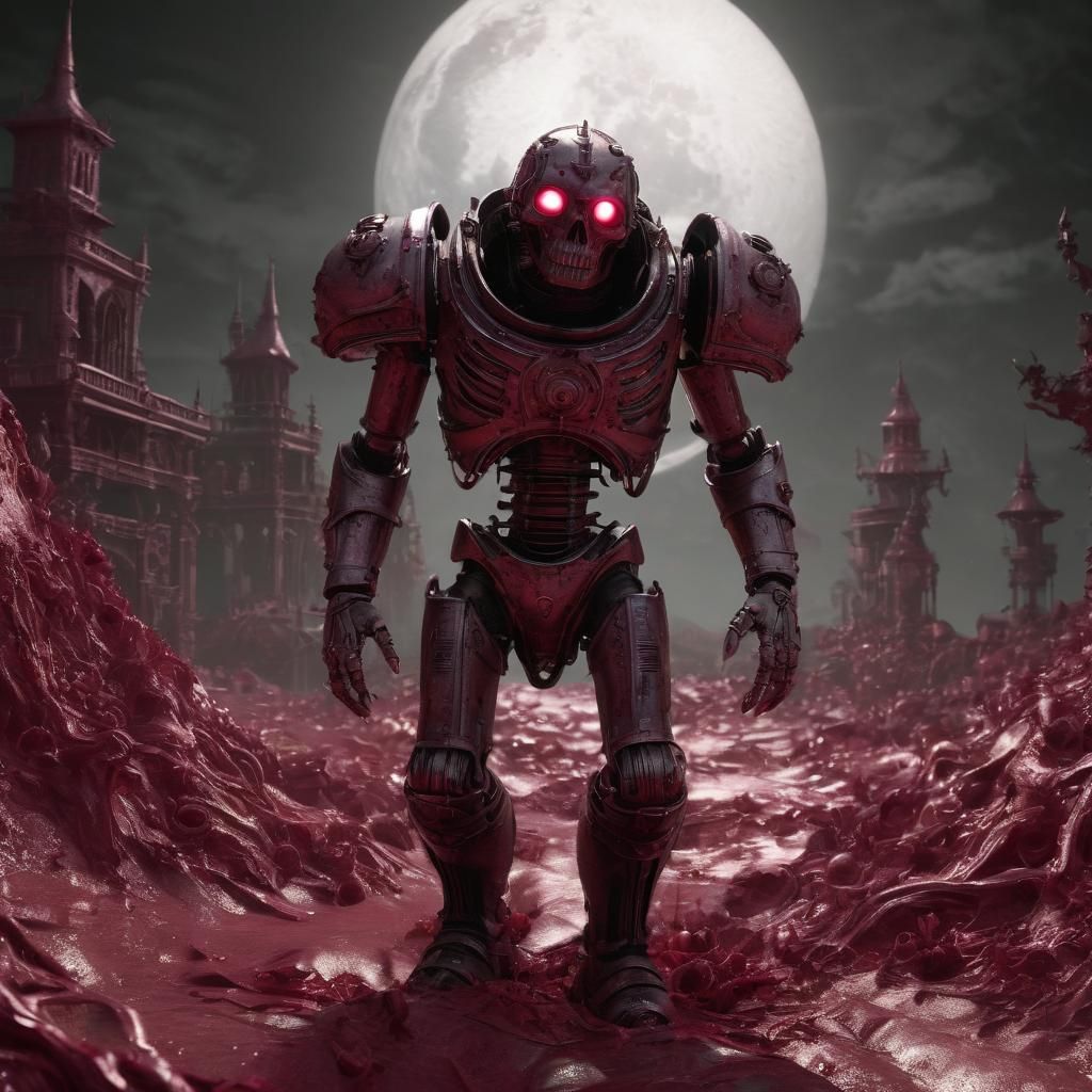 Portrayal of doom: The impending Lord of disorder,mental mutiny, damaged hyperrealism steampunked volumetric lighting; H...