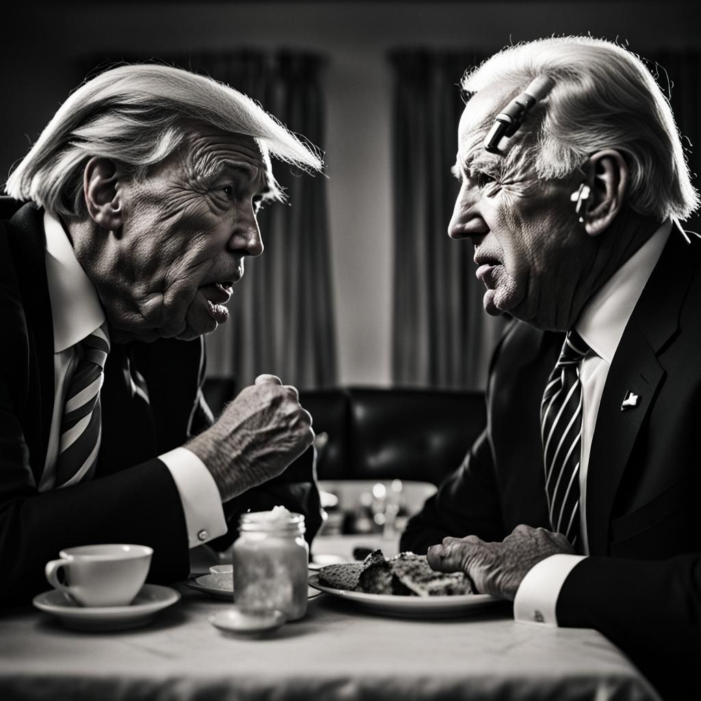 Biden and Trump Argue: American Election Portrait