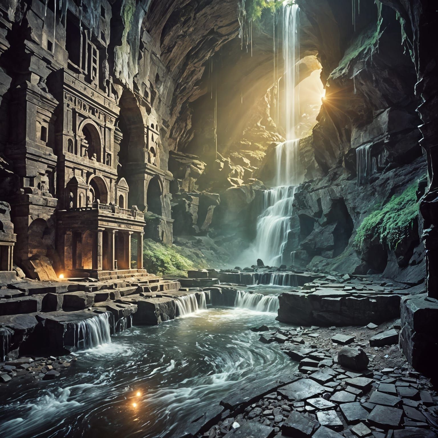 Catacomb Between Waterfalls: An Underground Wonder