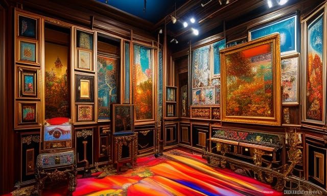 Elaborate Opera House Wardrobe in Maximalist Style