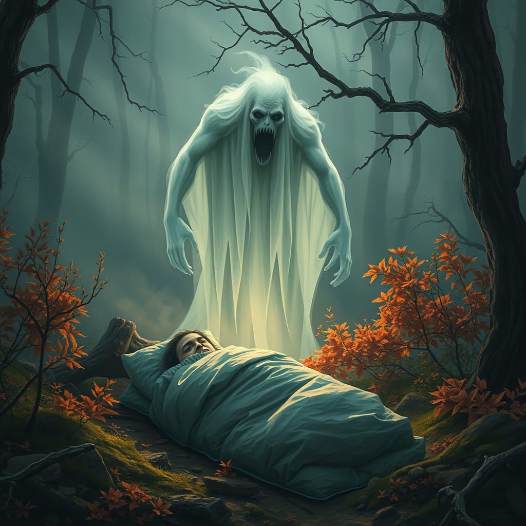 Mysterious Spirit Haunts Camper in Spring Forest