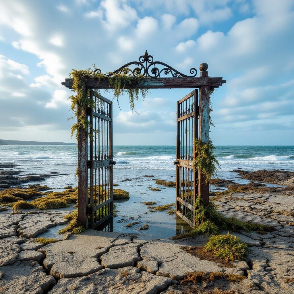 Old Gate Between Sea and Desert