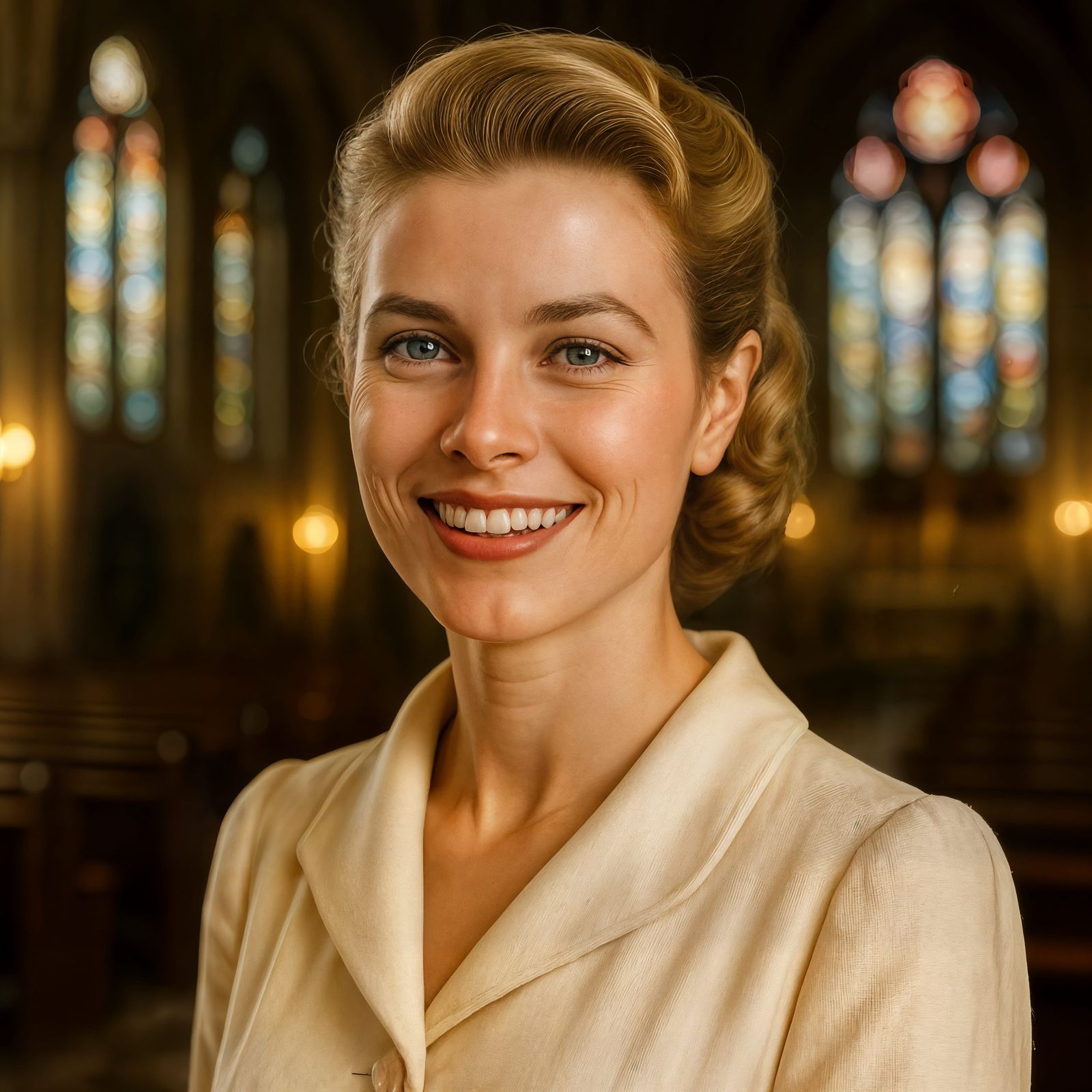 Grace Kelly Portrait in CGI Style