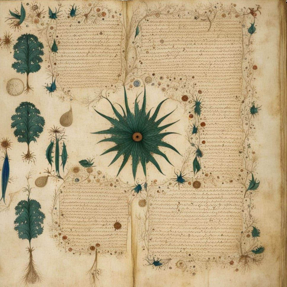 Voynich Manuscript Page Illustration
