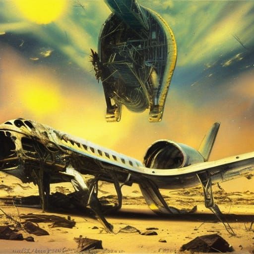 Creepy Plane Crash on Alien Planet