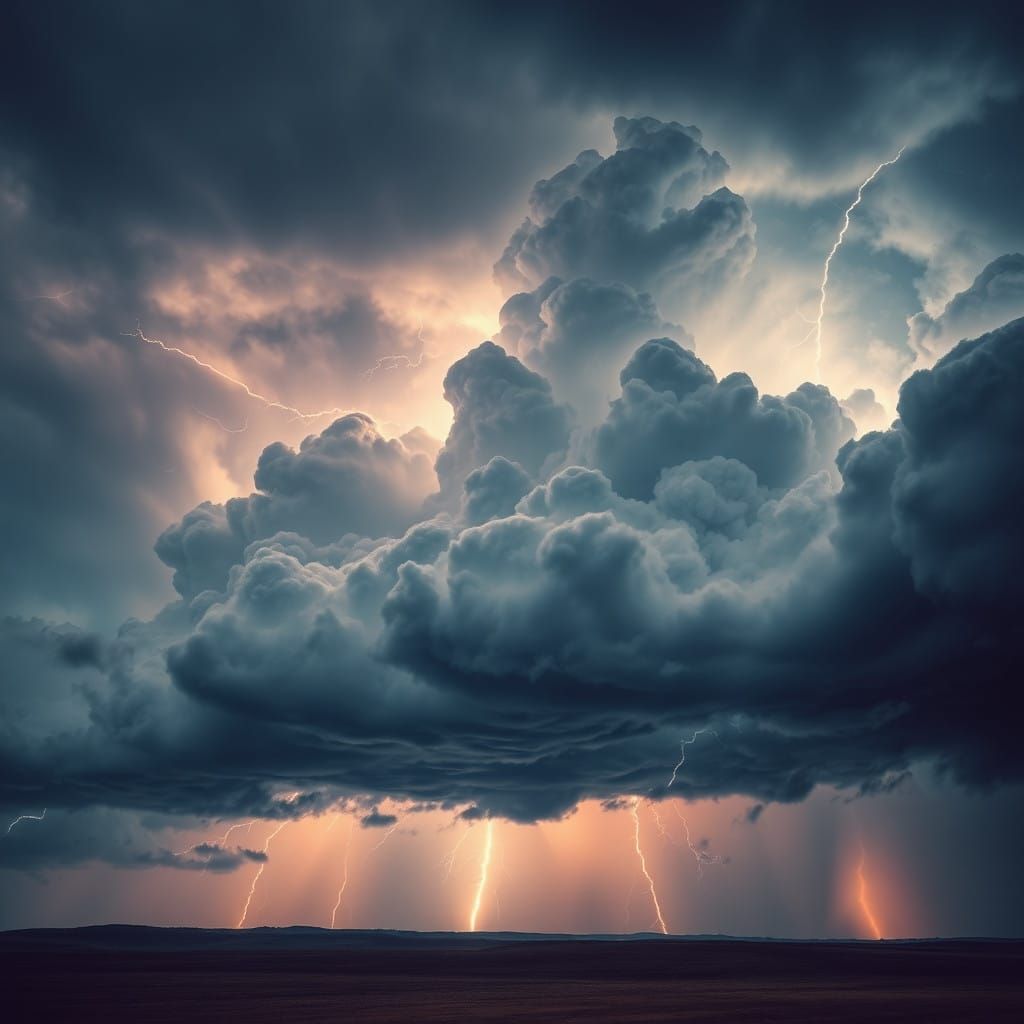 Hyperrealistic Stormy Landscape in Cinematic Style