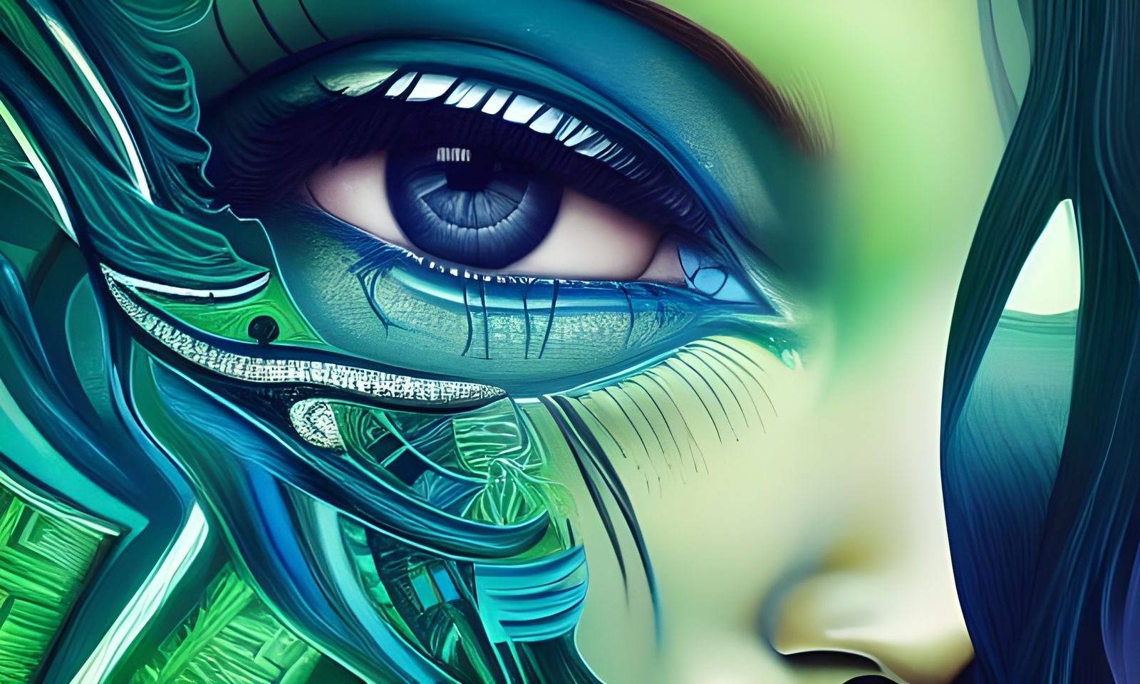 Emerald Scene in Hyperdetailed Digital Art