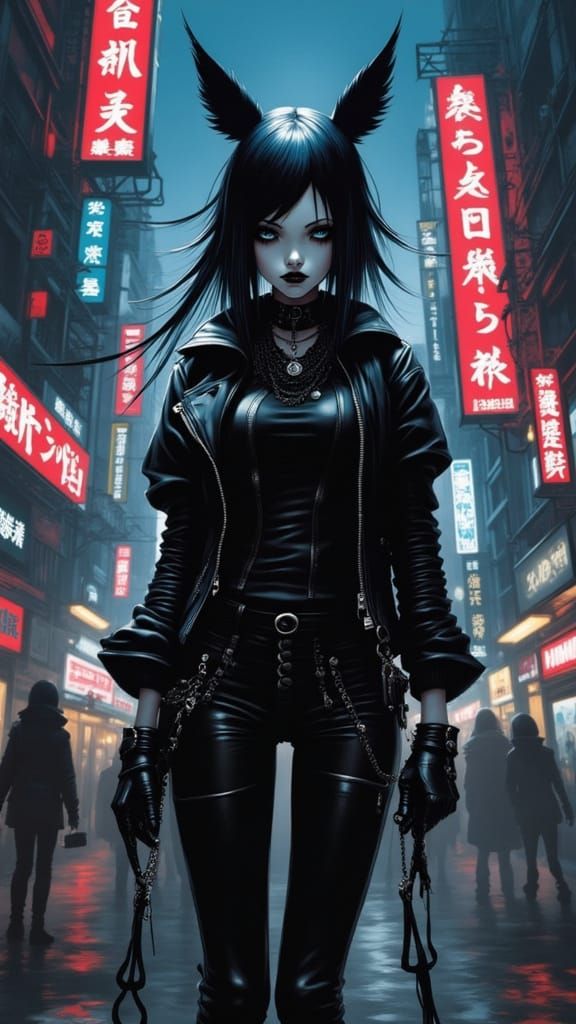 Gothic Punk Shin Megami Tensei Protagonist