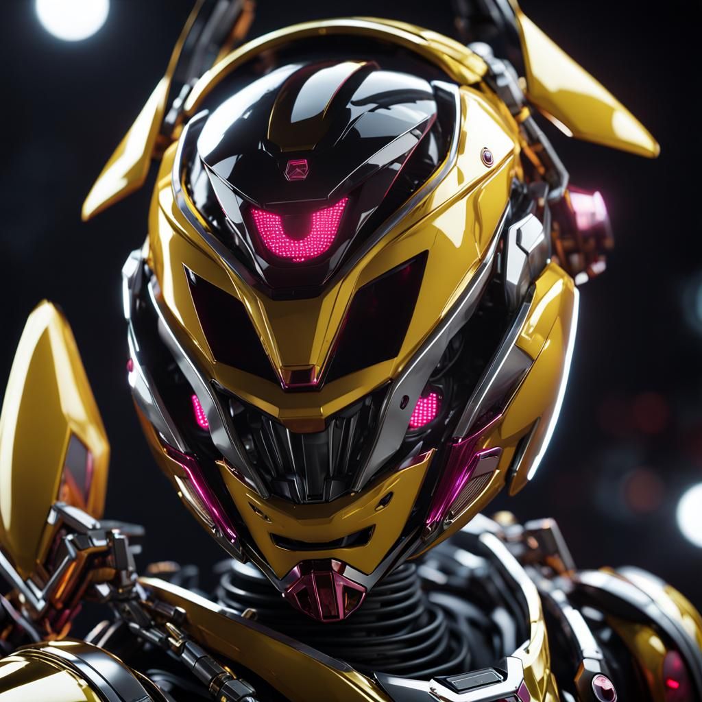 Kamen Rider Chica Mech in Futuristic Sci-Fi Style