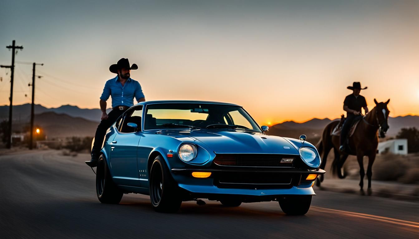 Elon Musk Rides a Horse in a Datsun Ad