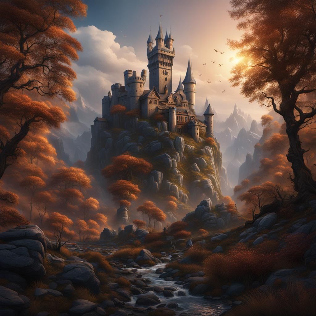 Detailed Matte Painting of Merlin in 8k