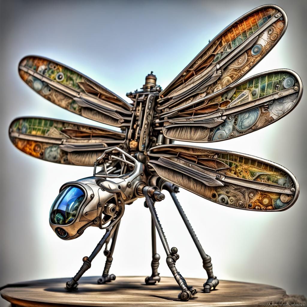 mechanical object with wings