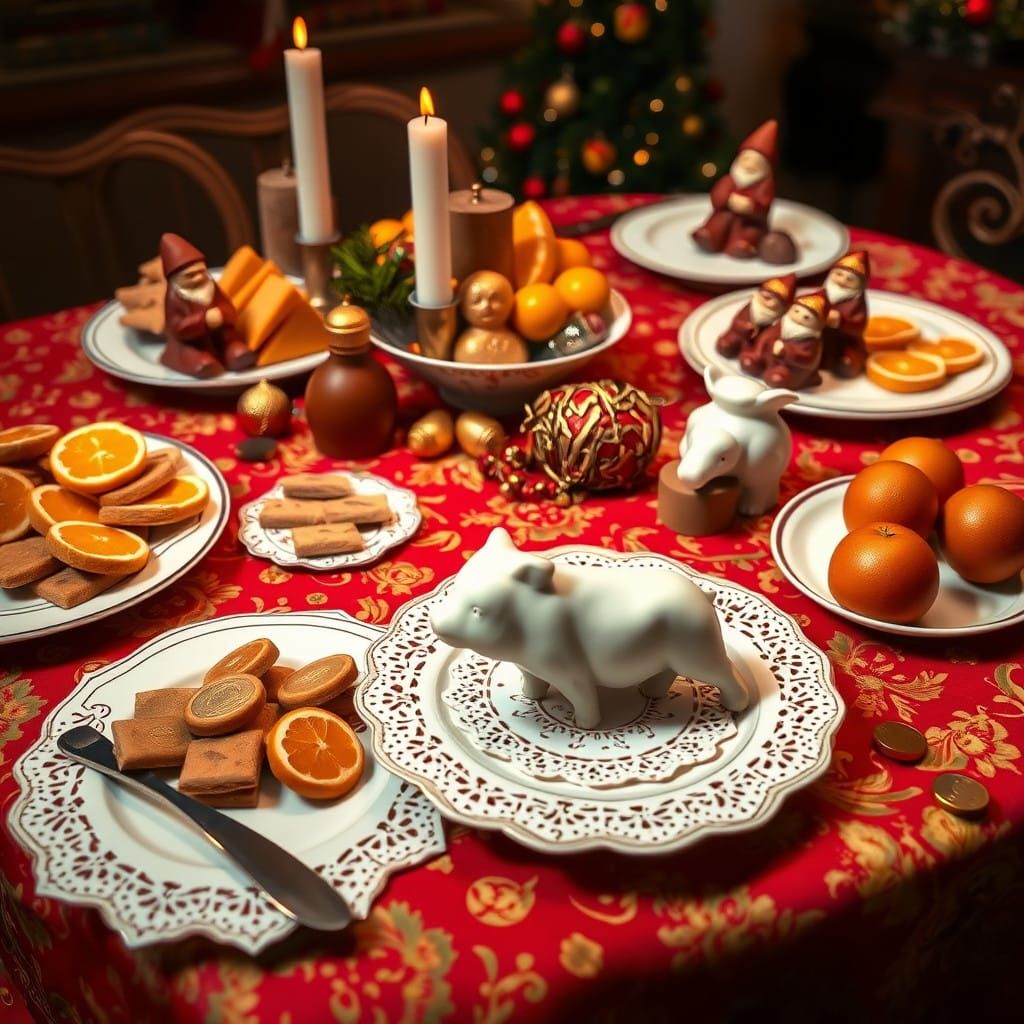 St. Nicholas' Day Table Setting, in Baroque Style