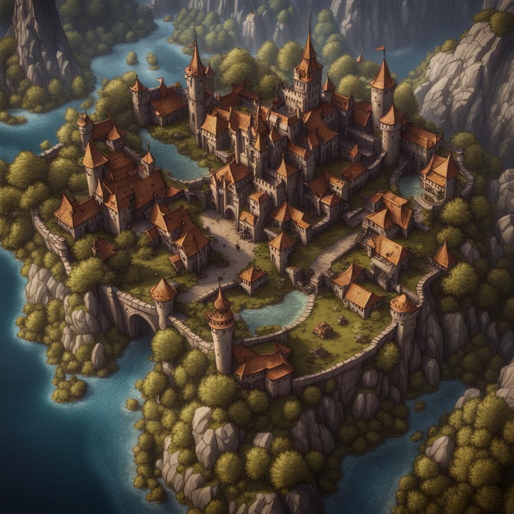 Detailed TTRPG Kingdom Map in 8K Resolution