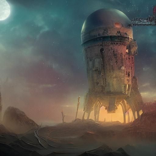 Dramatic Fantasy Artwork with Intricate Detail