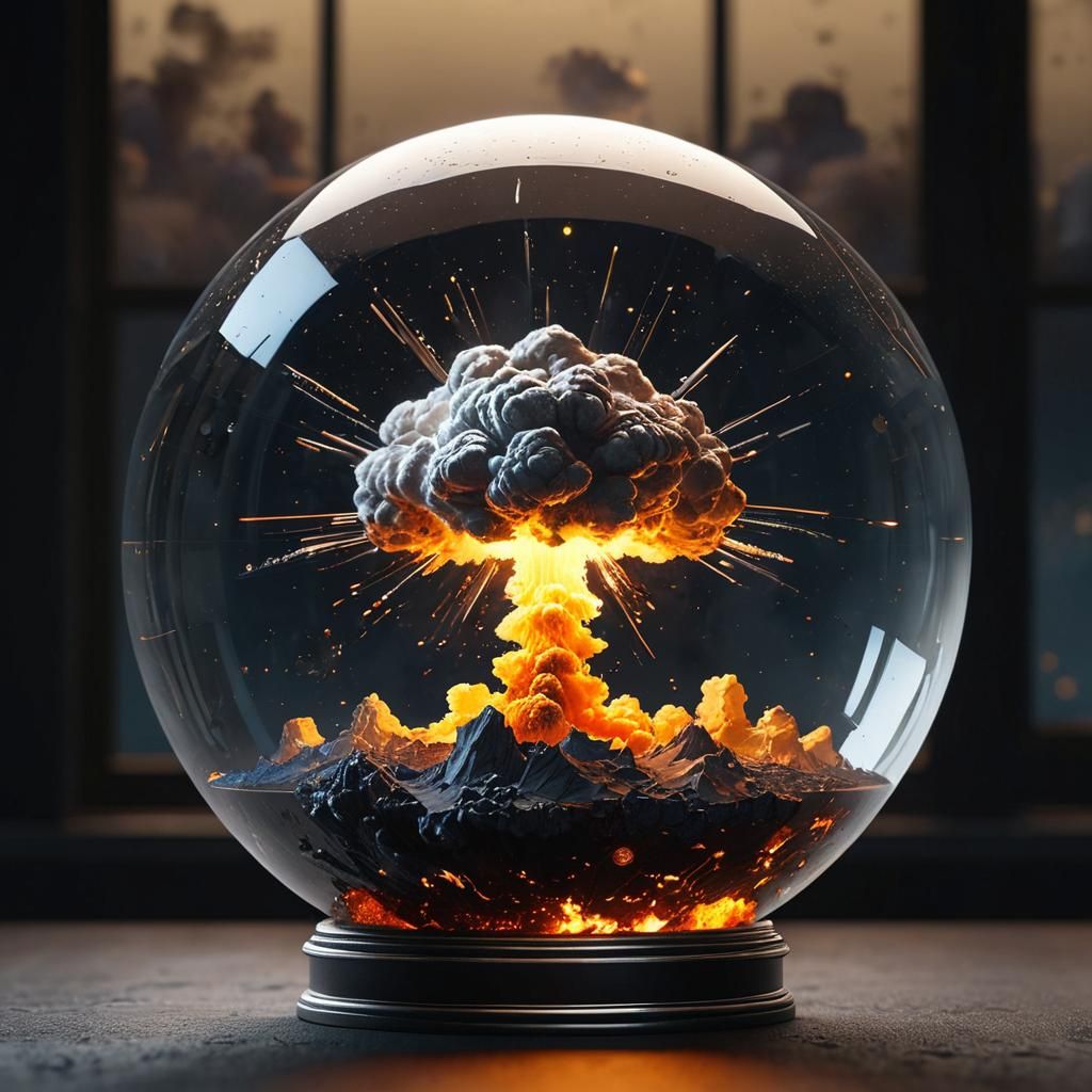 Miniature Nuclear Explosion in Glass Sphere