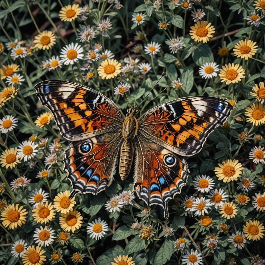 Hyperrealistic Hippie Butterfly in High Definition