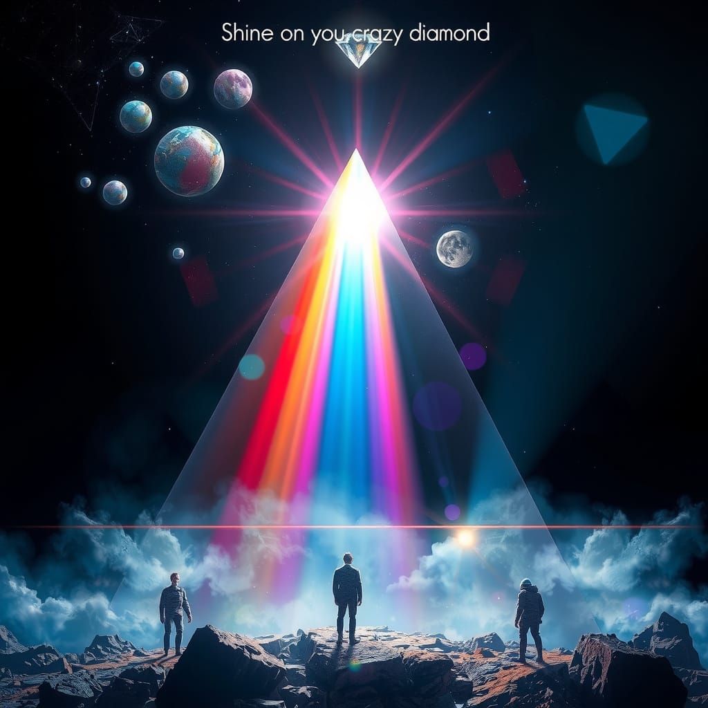 Prismatic Rainbow Refracted in Glass Prism