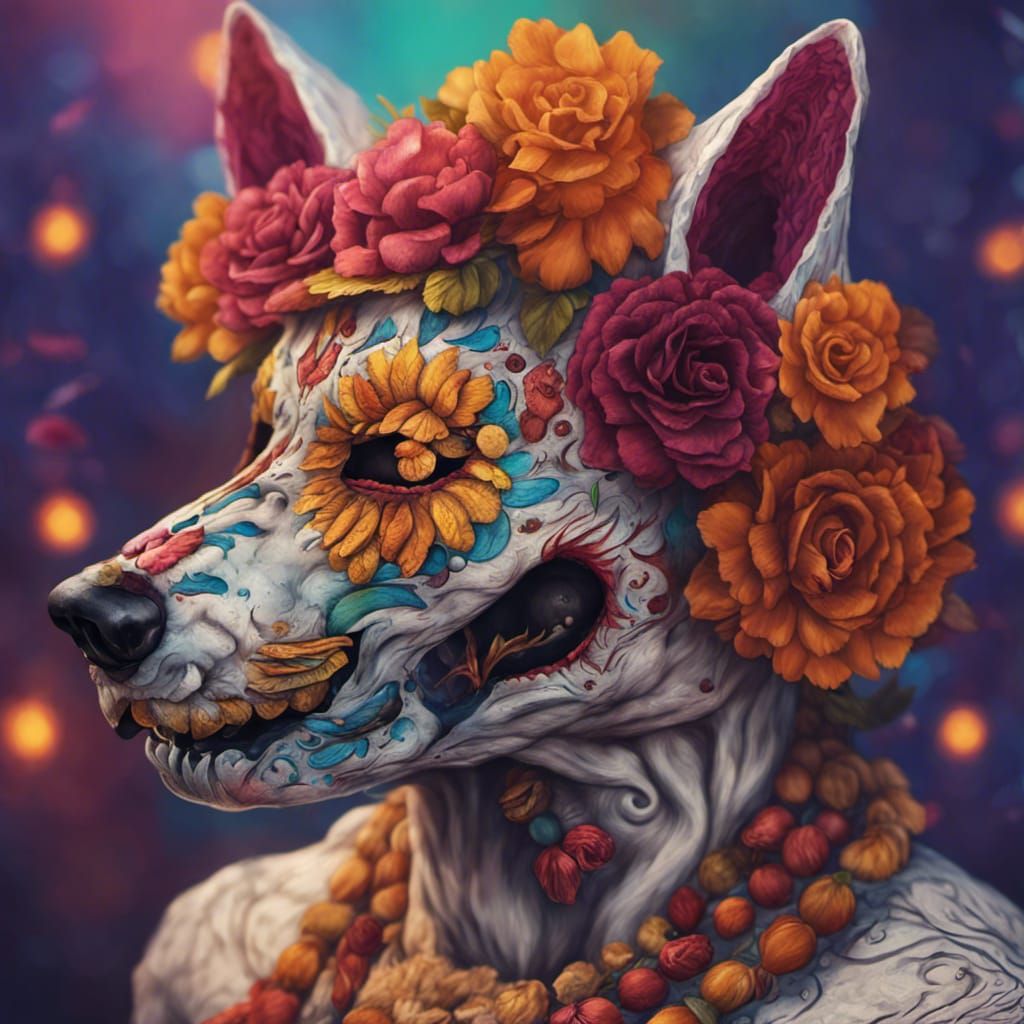 Day of the Dead Wolf Fursona Festival