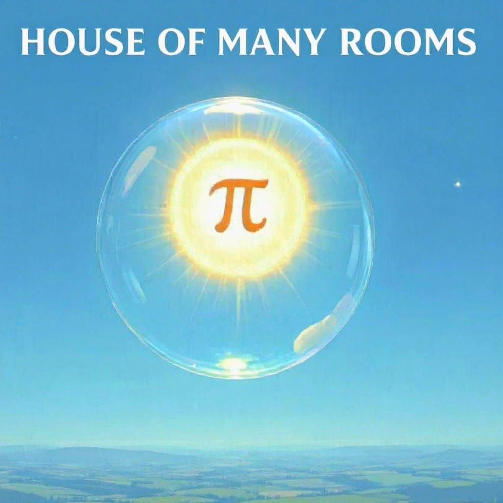 Bubble with Pi Symbol in Sunny Sky