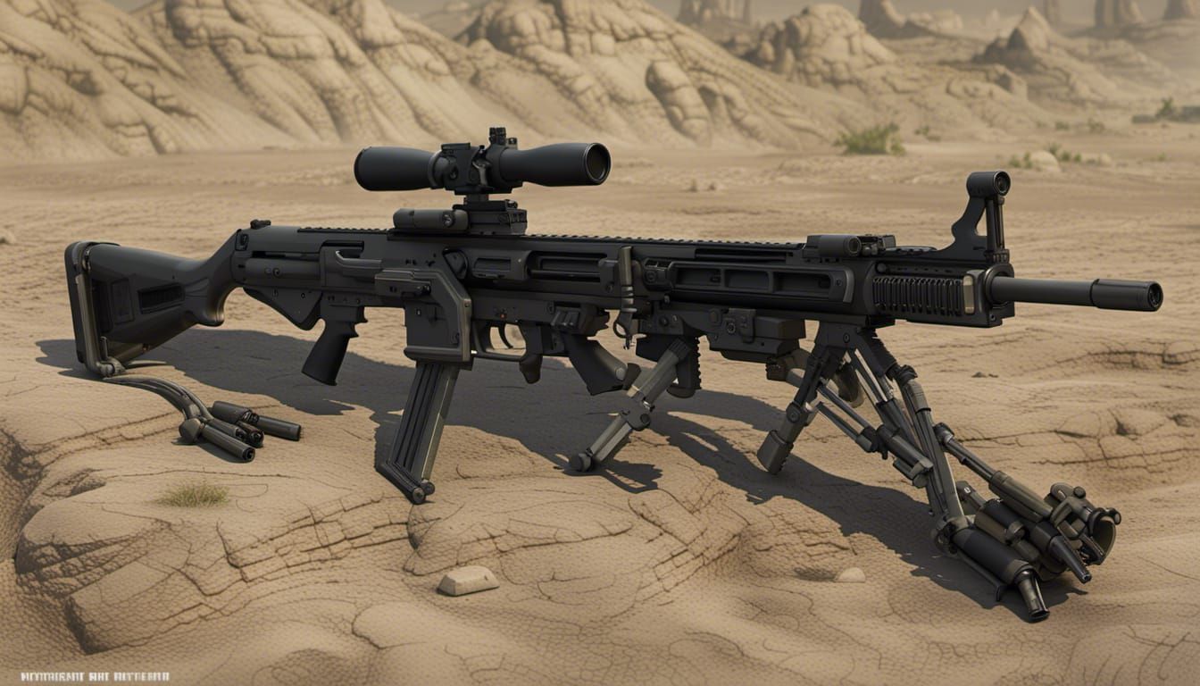 Advanced Machine Gun in Dark Fantasy Style